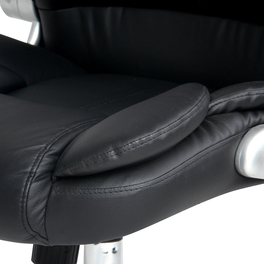 Artiss 8 Point Massage Office Chair PU Leather Black