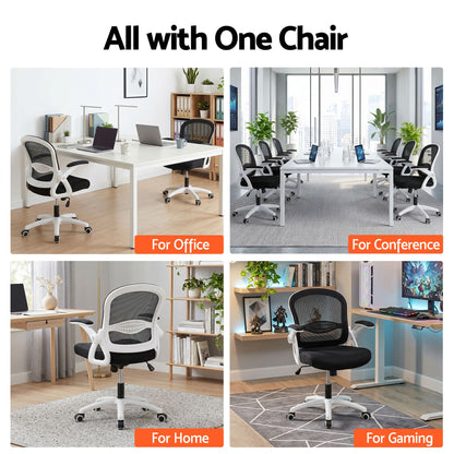 Artiss Mesh Office Chair Mid Back Black