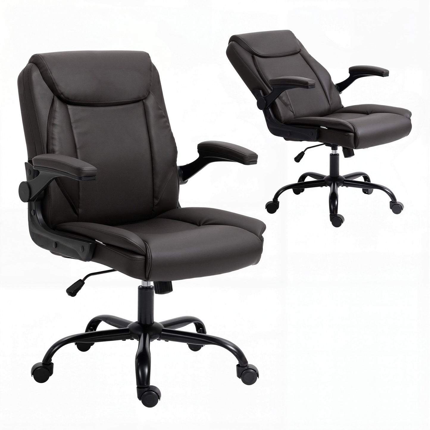 Artiss Executive Office Chair Mid Back Brwon