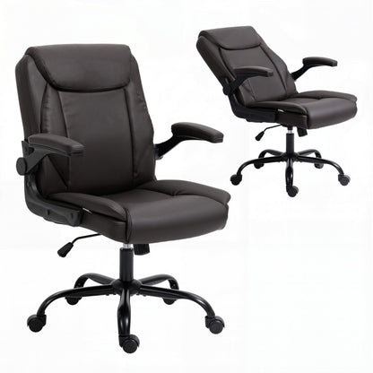 Artiss Executive Office Chair Mid Back Brwon