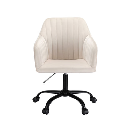 Artiss Office Chair Velvet Seat Cream