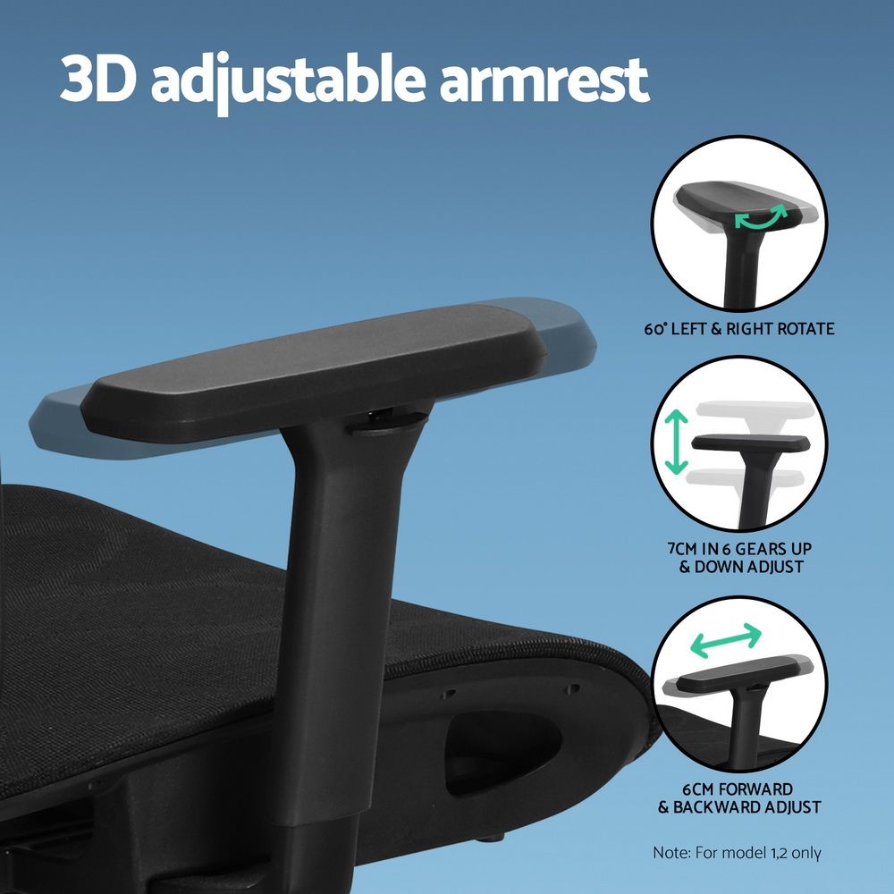 Artiss Ergonomic Office Chair Recline Black