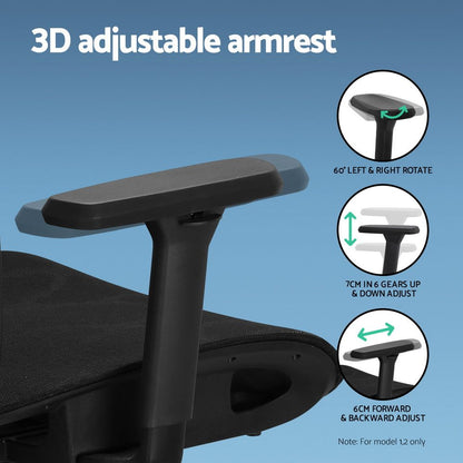 Artiss Ergonomic Office Chair Recline Black