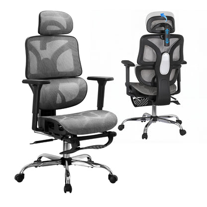 Artiss Ergonomic Office Chair Footrest Grey