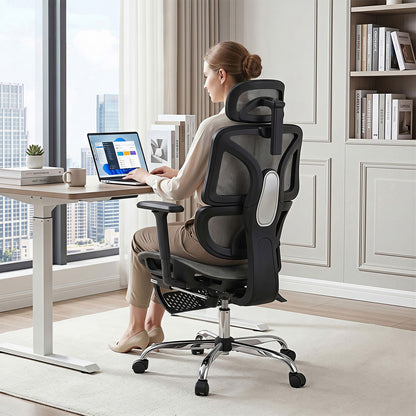Artiss Ergonomic Office Chair Footrest Grey