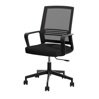 Artiss Mesh Office Chair Mid Back Black