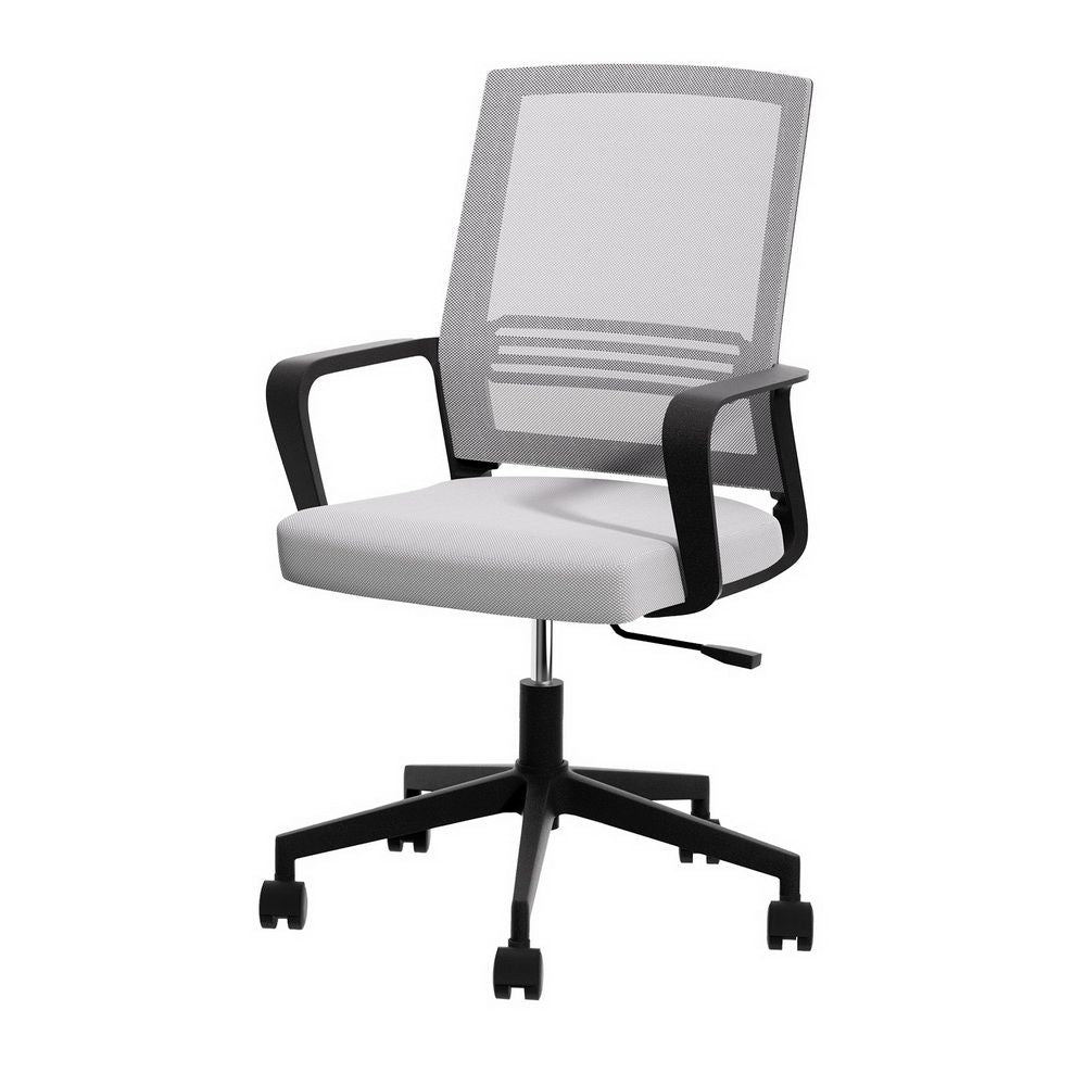 Artiss Mesh Office Chair Mid Back Grey