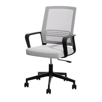 Artiss Mesh Office Chair Mid Back Grey