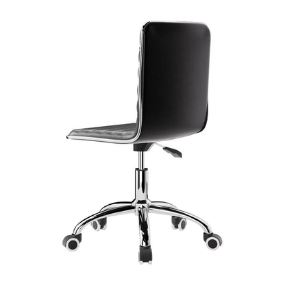 Artiss Office Chair Conference Chairs PU Leather Low Back Black