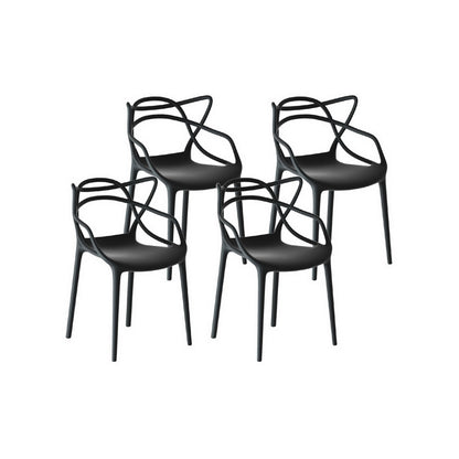 Gardeon 4PC Outdoor Dining Chairs PP Portable Stackable Chair Patio Furniture