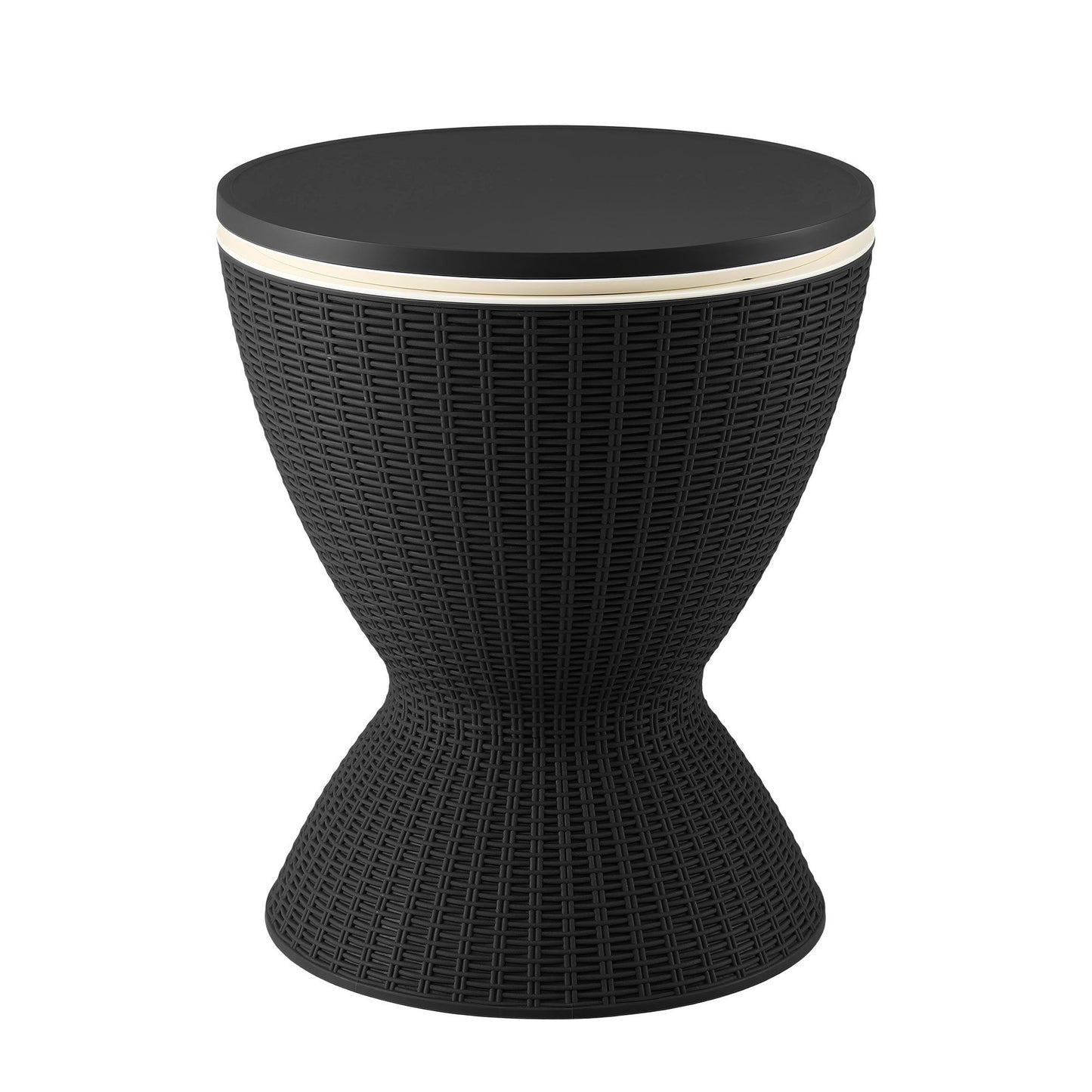 Gardeon Outdoor Bar Table Portable Ice Bucket Cooler 30L Adjustable Top Black