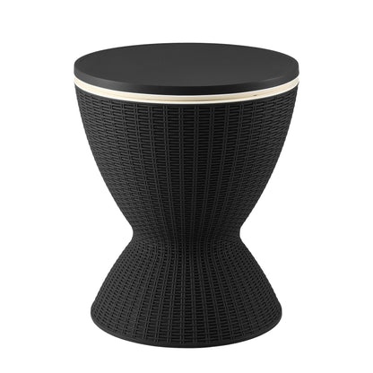 Gardeon Outdoor Bar Table Portable Ice Bucket Cooler 30L Adjustable Top Black