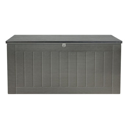 Gardeon Outdoor Storage Box 830L Container Lockable Garden Bench Tool Shed Black