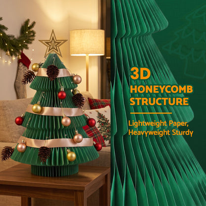 Jingle Jollys Folding Christmas Tree 47CM Xmas Table Decorations Green DIY Kit
