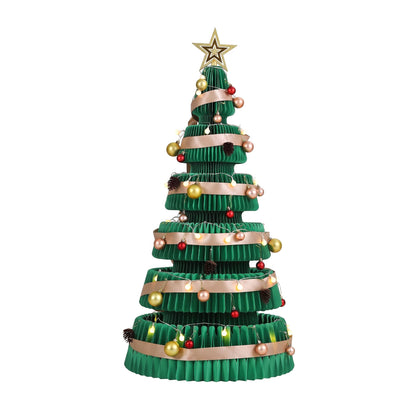 Jingle Jollys 111cm Christmas Tree Decoration with Lights Foldable Paper Tree