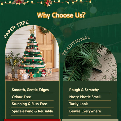 Jingle Jollys 87cm Foldable Christmas Tree With Lights Pop Up Xmas Tree Decorations
