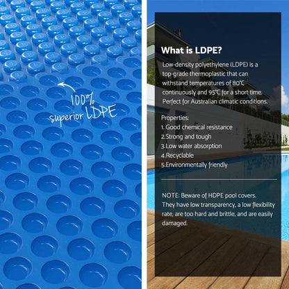 Aqua Buddy Pool Cover 600 Micron 6.5x3m w/ Roller 5.55m Swimming Pools Solar Blanket
