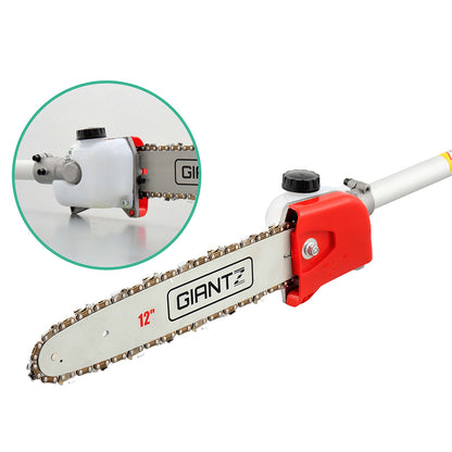 Giantz Pole Chainsaw 2 Stroke Petrol Tree Pruner Long Reach Saw 12 Inch Bar 2 In 1