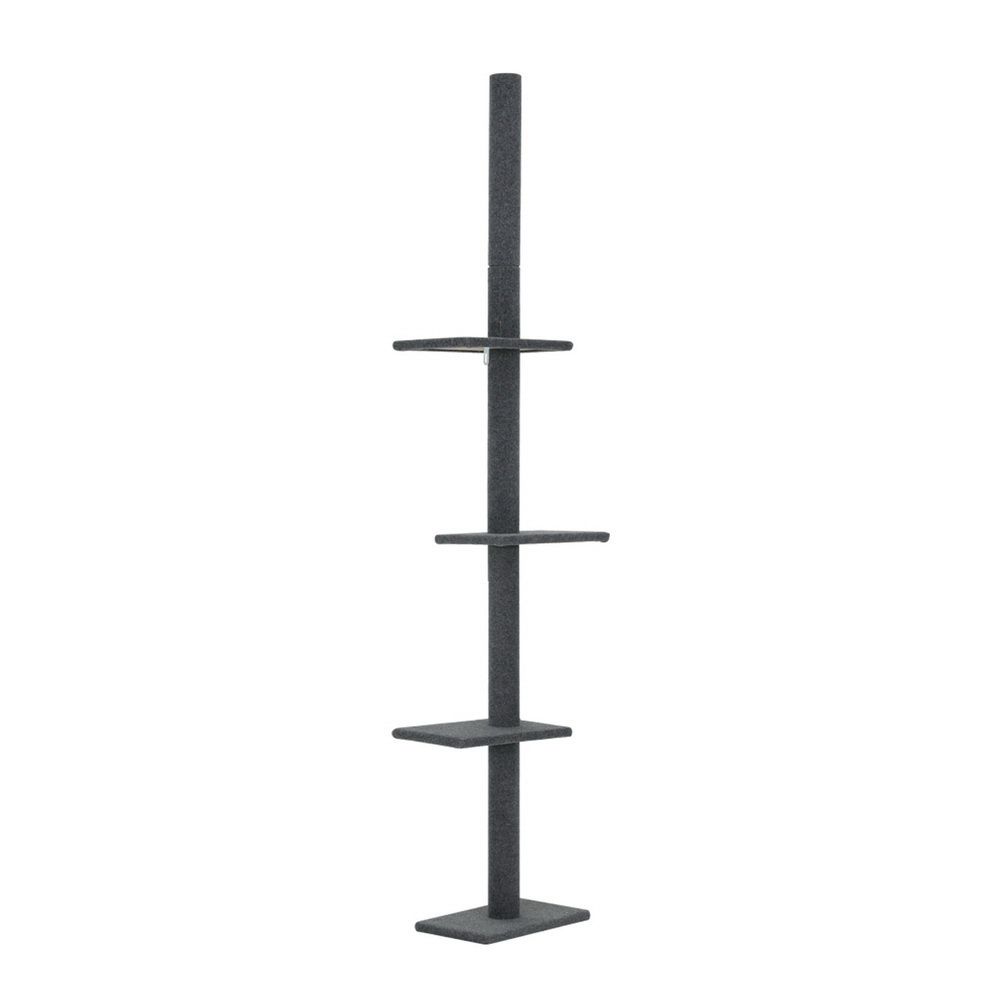 i.Pet Cat Tree 290cm Tower Scratching Post Scratcher Floor to Ceiling Cats Bed Grey