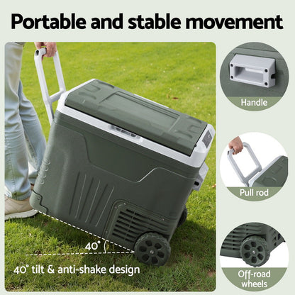 Glacio Portable Fridge 50L Camping Bar Fridges Freezer 12V/24V/240V