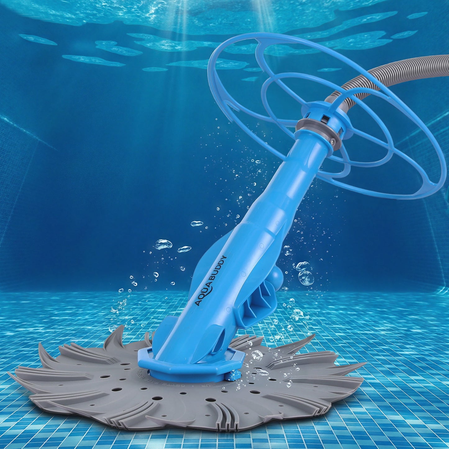Aqua Buddy Vacuum Pool Cleaner Automatic Swimming Pool Floor Climb Wall Grey