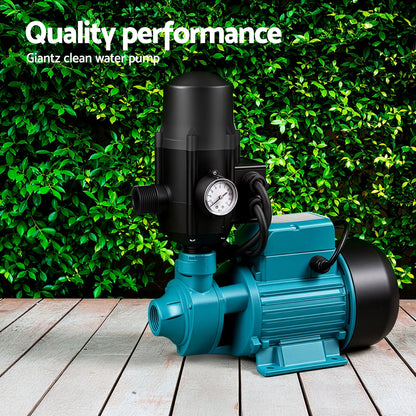 Giantz Peripheral Water Pump Garden Boiler Car Wash Auto Irrigation QB80 Black