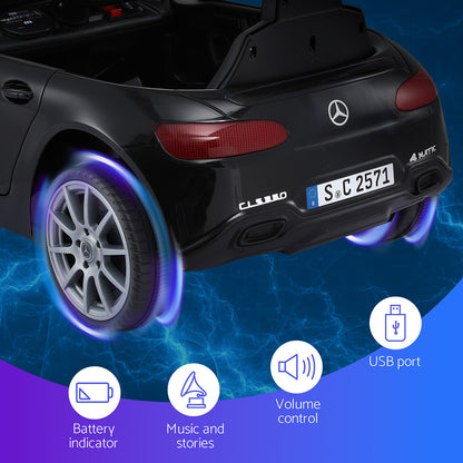 Kids Electric Ride On Car Licensed Outdoor Toys Cars Music Remote Black