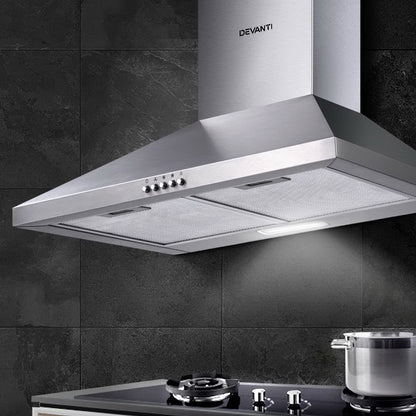 Devanti 600mm Range Hood 60cm Rangehood Stainless Steel