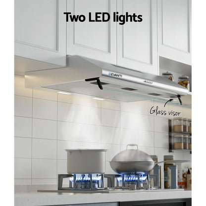 Devanti 900mm Range Hood 90cm Rangehood Stainless Steel