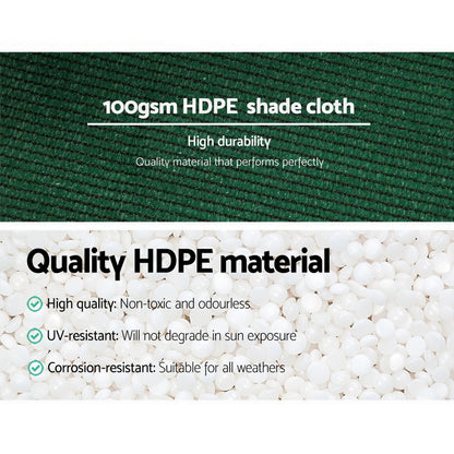 Instahut 50% Shade Cloth 3.66x30m Shade Cloth Sail Heavy Duty Shadecloth Garden Mesh Roll GR