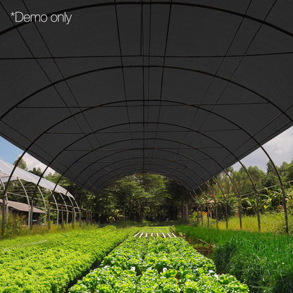 Instahut 90% Shade Cloth 3.66x30m Shadecloth Sail Heavy Duty Black