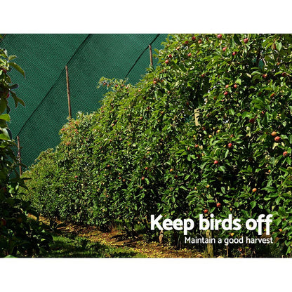 Instahut 30% Shade Cloth 3.66x30m Shadecloth Wide Heavy Duty Green