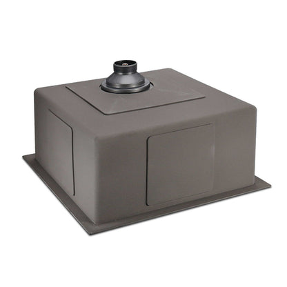 Cefito Kitchen Sink 44X44CM Stainless Steel Basin Single Bowl Black