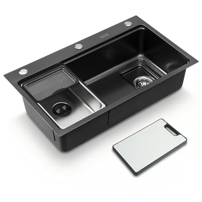 Cefito Kitchen Sink 304 Stainless Steel Bar Sink Millet Grain Water Basin Sink