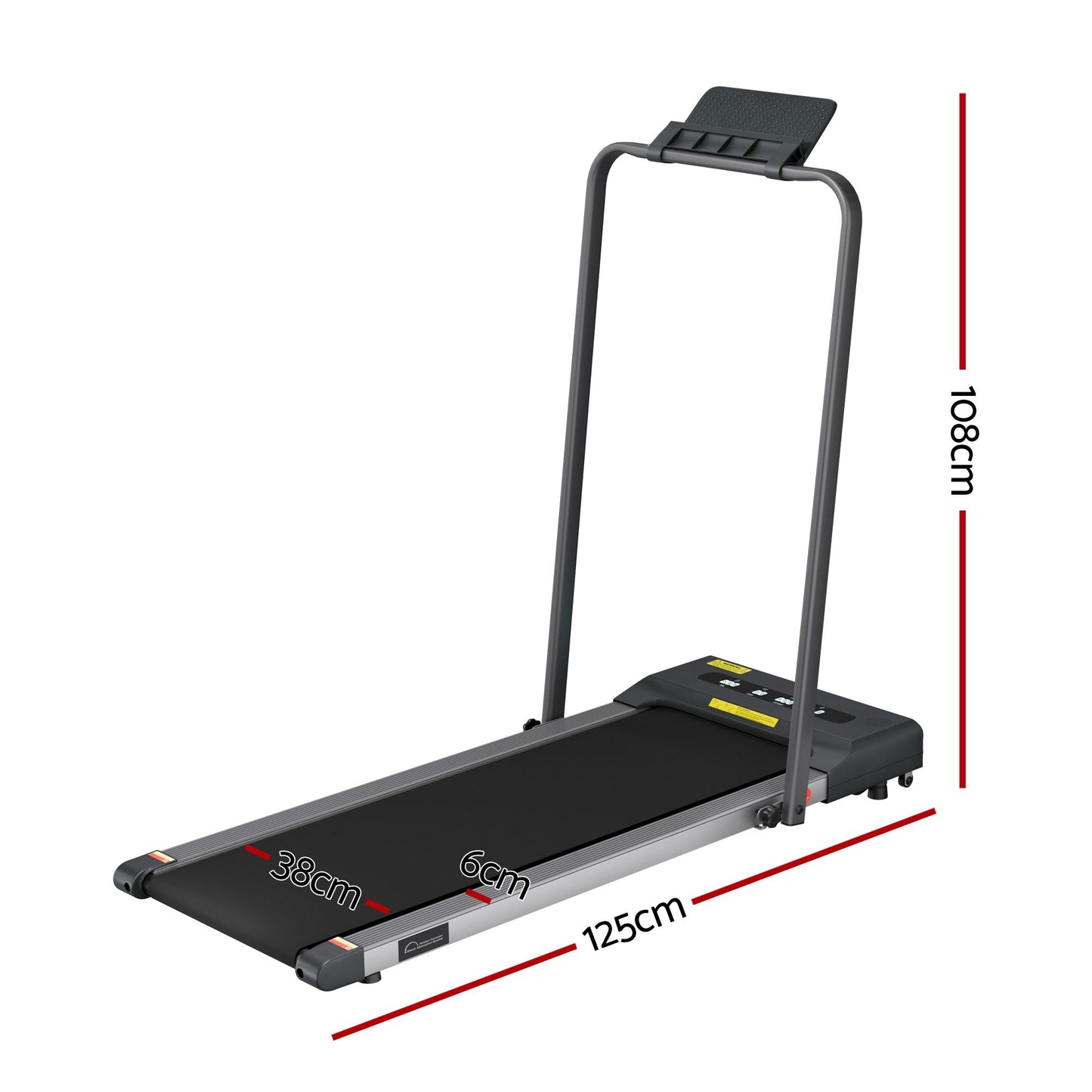 Everfit 2 in 1 Treadmill Electric Walking Pad Under Desk Home Gym Fitness 380mm Grey