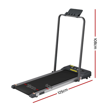 Everfit Treadmill Electric Walking Pad Under Desk Home Gym Fitness 380mm Grey