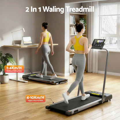 Everfit Treadmill Electric Walking Pad Under Desk Home Gym Fitness 380mm Grey
