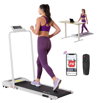 Everfit 2 in 1 Treadmill Electric Walking Pad Under Desk Home Gym Fitness 380mm White