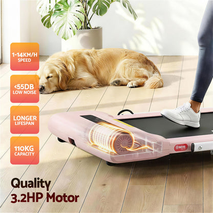 Everfit 2 in 1 Treadmill Electric Walking Pad Under Desk Home Gym Fitness 400mm Pink