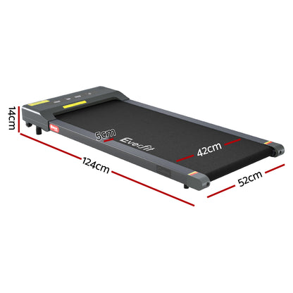 Everfit Treadmill Electric Walking Pad Under Desk Home Gym Fitness 400mm Grey