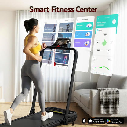Everfit 3 in1 Treadmill Electric Walking Pad with Incline Foldable for Home Gym Black