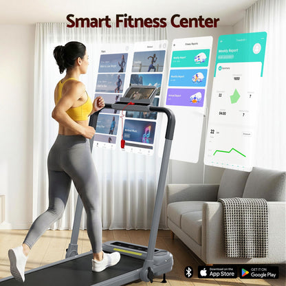 Everfit 3 in 1 Treadmill Electric Walking Pad with Incline Foldable for Home Gym Grey