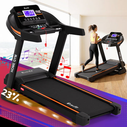 Everfit Treadmill Electric Auto Incline Home Gym Fitness Exercise Machine 490mm