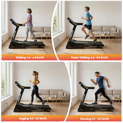 Everfit Treadmill Electric Auto Incline Home Gym Fitness Exercise Machine 480mm