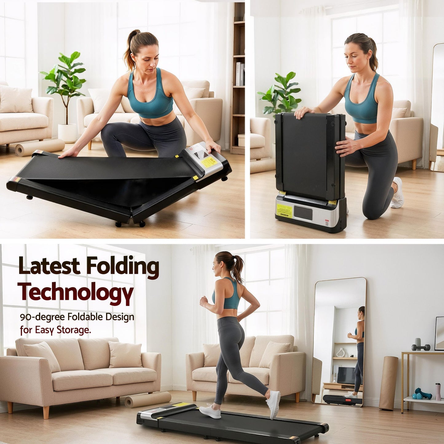 Everfit Treadmill Electric Walking Pad Under Desk Home Gym Fitness Foldable Belt