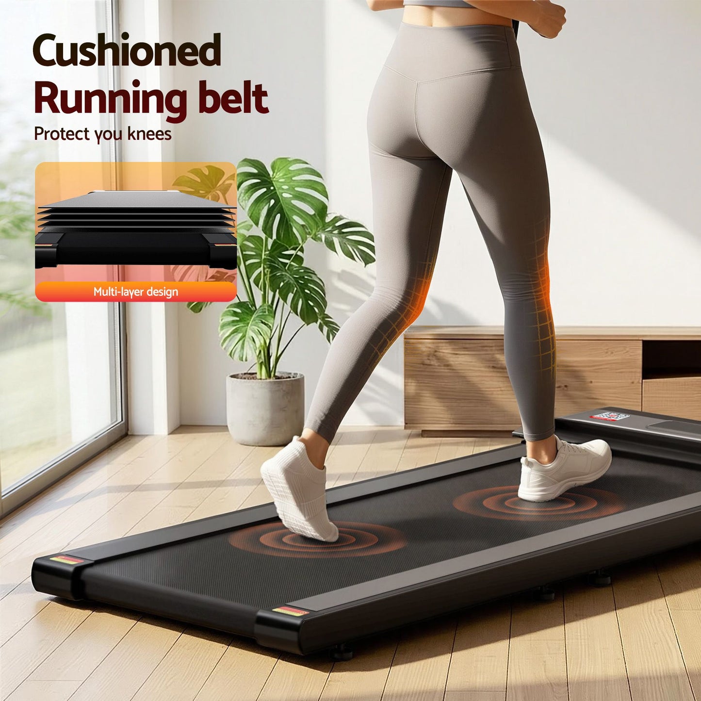 Everfit Treadmill Electric Walking Pad Under Desk Home Gym Fitness Foldable Belt