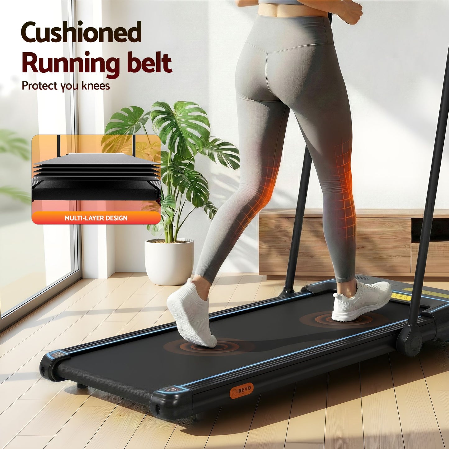 Everfit Treadmill Electric Walking Pad Under Desk Home Gym Fitness 420mm Remote
