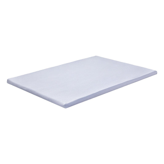 Giselle Bedding Natural Latex Mattress Topper, 7-Zone Pressure Relief Bed Pad for Back Pain, Ice Silk Cooling Cover for Hot Sleepers, 5cm Firm Support, Double