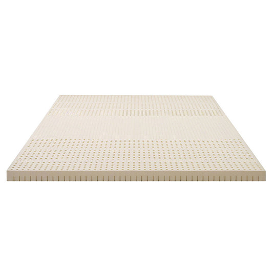 Giselle Bedding Latex Mattress Topper, 7.5cm Thick 7-Zone Pressure Relief Bed Pad with Washable Cover, Cooling Breathable Mat for Side Sleepers & Back Pain, Beige King