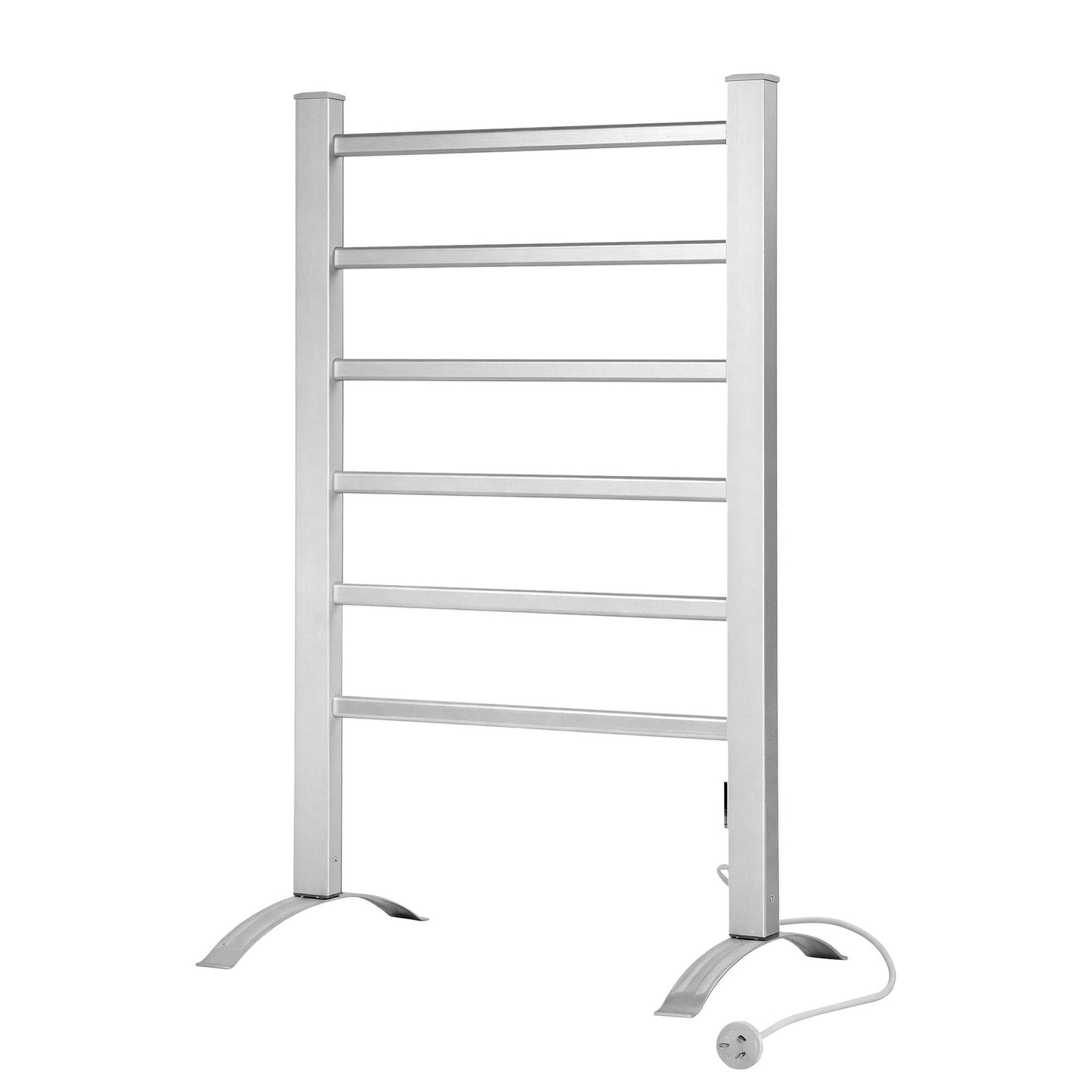 Devanti Electric Heated Towel Rail Rack 6 Bars Freestanding Clothes Dry Warmer